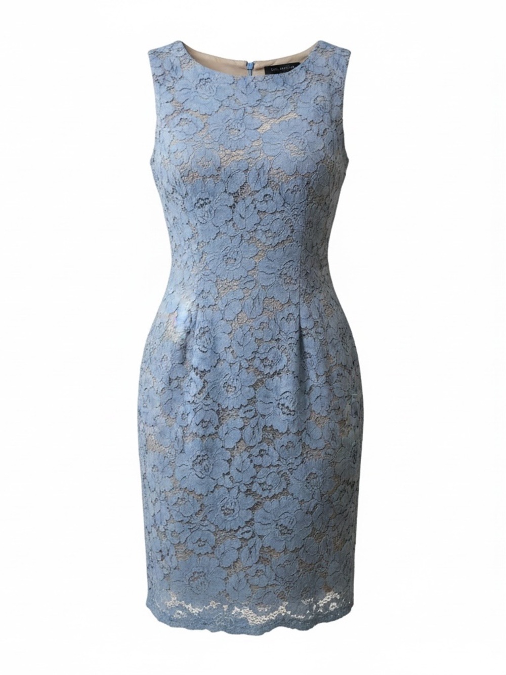 Vince Camuto Powder Blue Lace Midi Sheath Dress